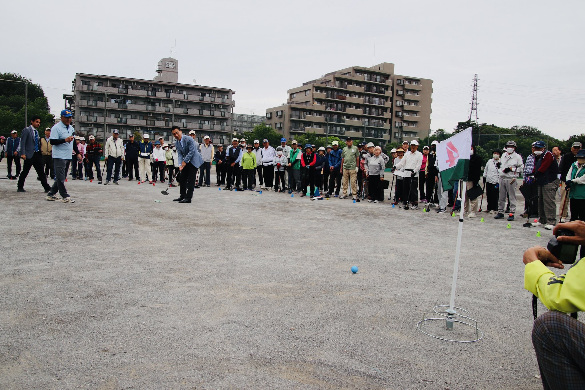 北区選出関根信明県議会議員主催のグランドゴルフ大会でのご挨拶