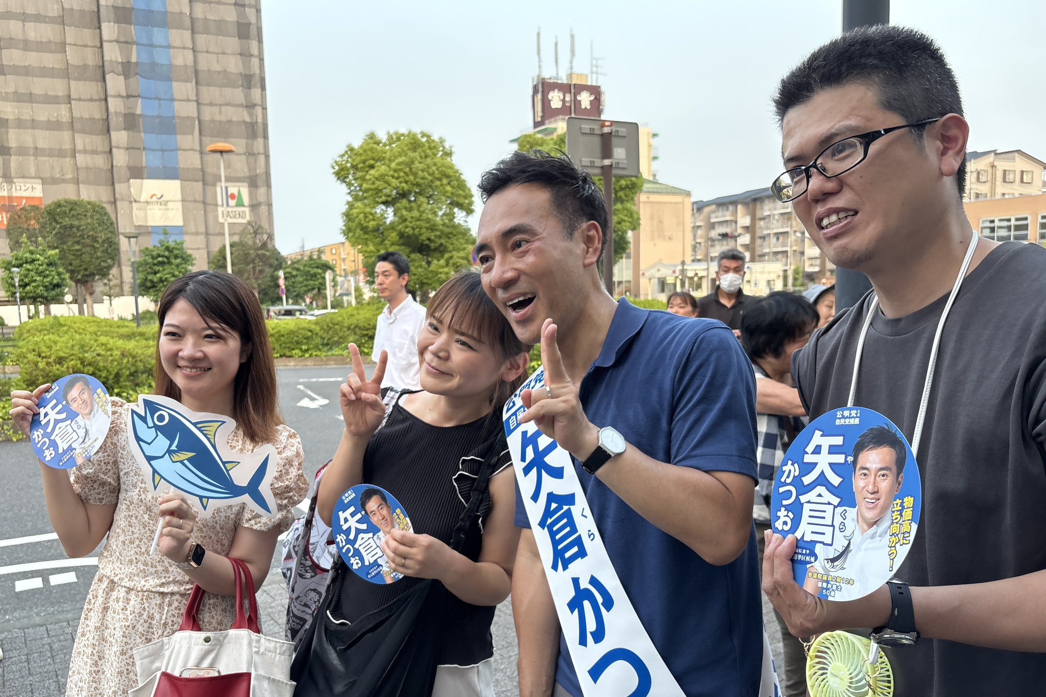 東鷲宮駅にて街頭演説会
