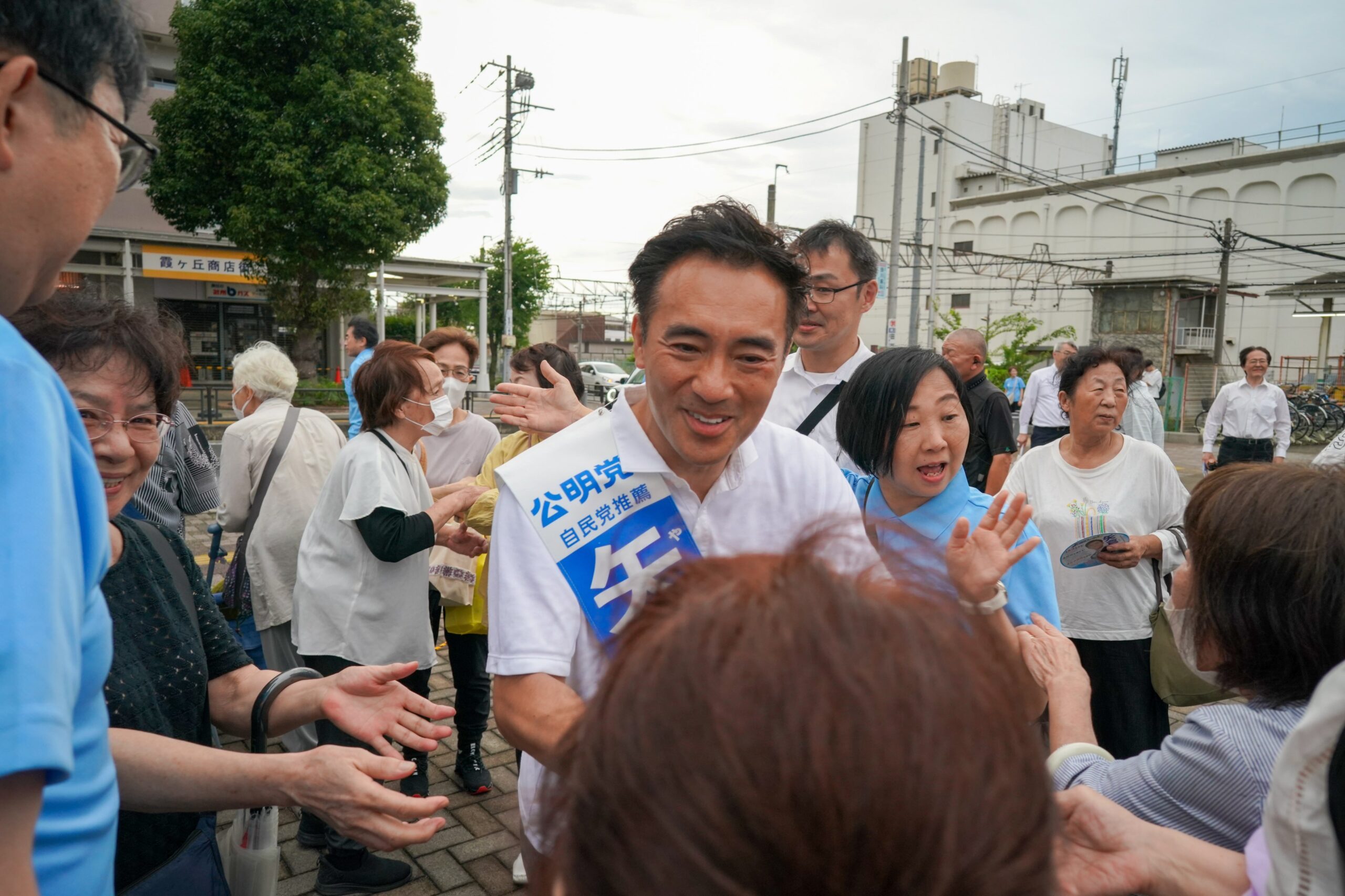 上福岡駅にて街頭演説会を開催！